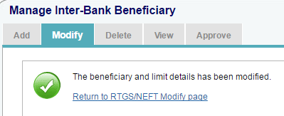 sbi transfer limit change beneficiary intra bank