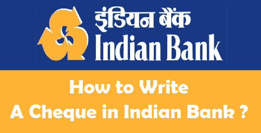 How to write a cheque in India?