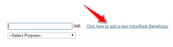 Add Intra Bank Beneficiary in SBI Online