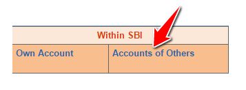 Adding Beneficiary in SBI for Account of Others in SBI