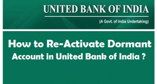 Reactivate Dormant Account in United Bank of India