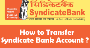 How to Transfer Syndicate Bank Account