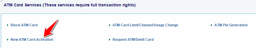 New ATM Card Activation in SBI 
