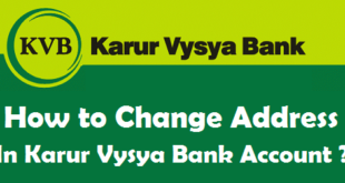 How to Change Address in Karur Vysya Bank Account