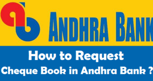 How to Request Cheque Book in Andhra Bank