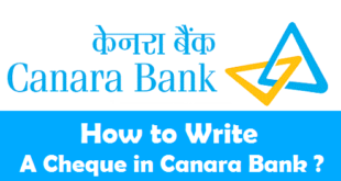 How to Write a Cheque in Canara Bank