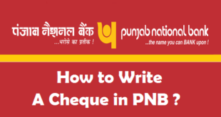 How to Write a Cheque in PNB