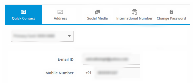 Add Email Address in SBI Credit Card