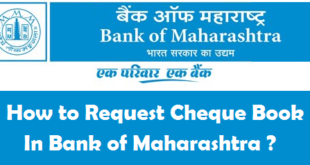 How to Request Cheque Book in Bank of Maharashtra
