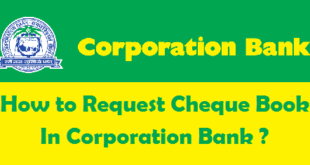 How to Request Cheque Book in Corporation Bank