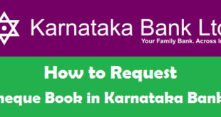 How to Request Cheque Book in Karnataka Bank