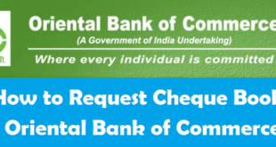 How to Request Cheque Book in Oriental Bank of Commerce