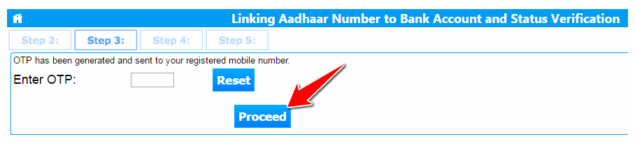 OTP to Link Aadhaar Number to Canara Bank Account