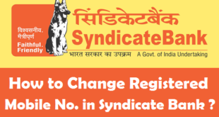 How to Change Registered Mobile Number in Syndicate Bank